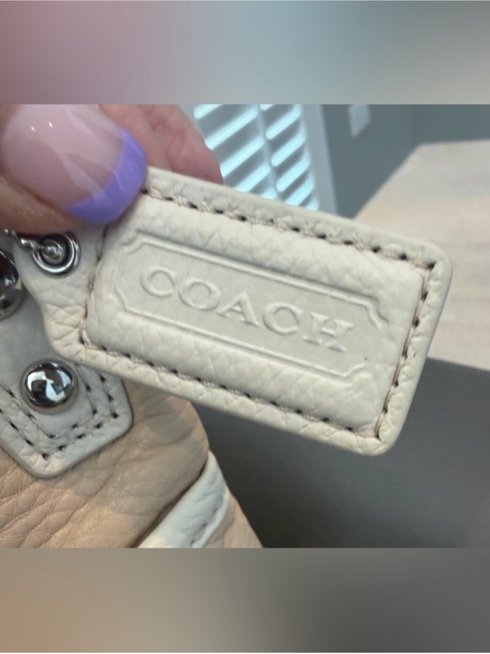 Coach Penelope Beige and Cream Pebbled Leather Crossbody Bag - Picture 4 of 10